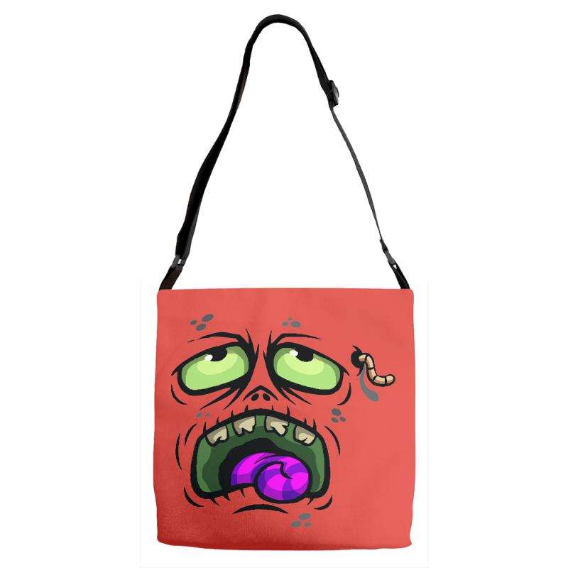 monster face Adjustable Strap Totes