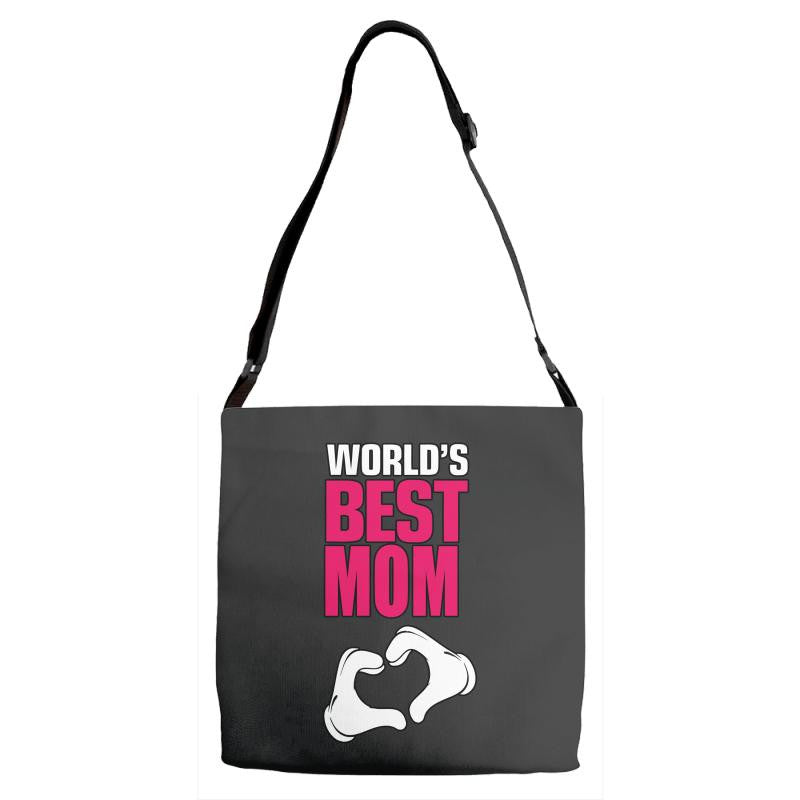 Worlds Best Mom Adjustable Strap Totes