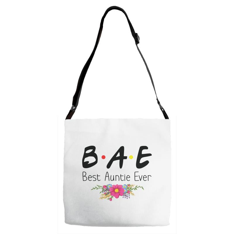 Bae Best Auntie Ever Friends Tv Show Parody Adjustable Strap Totes