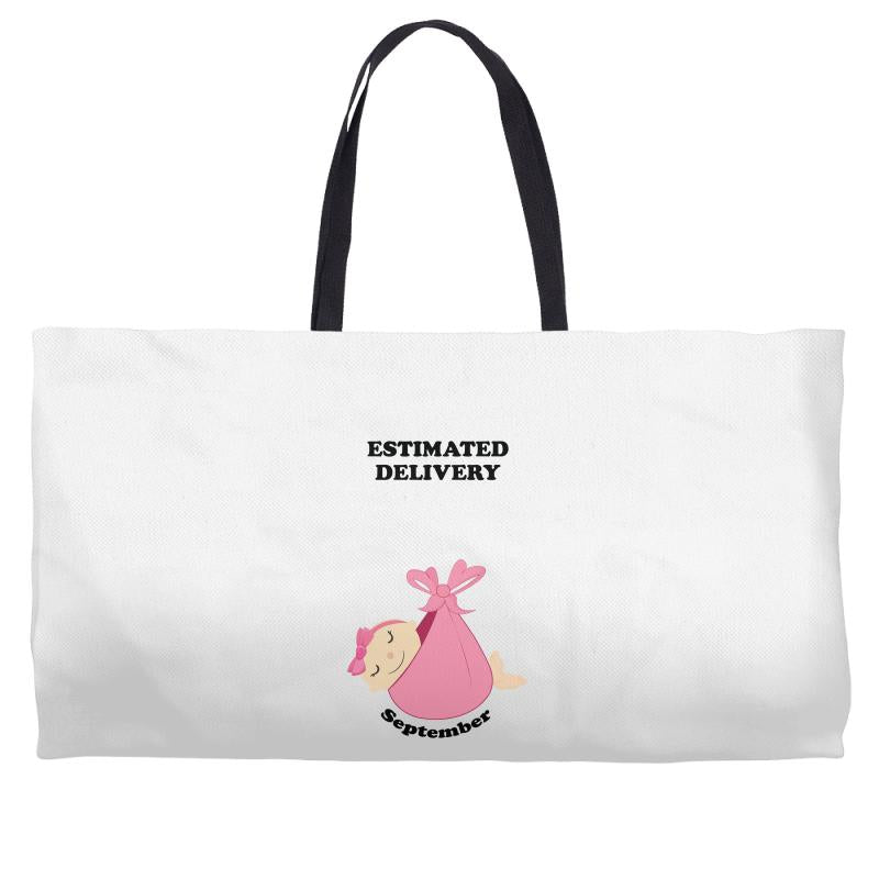 Estimated Delivery September Baby Girl Weekender Totes