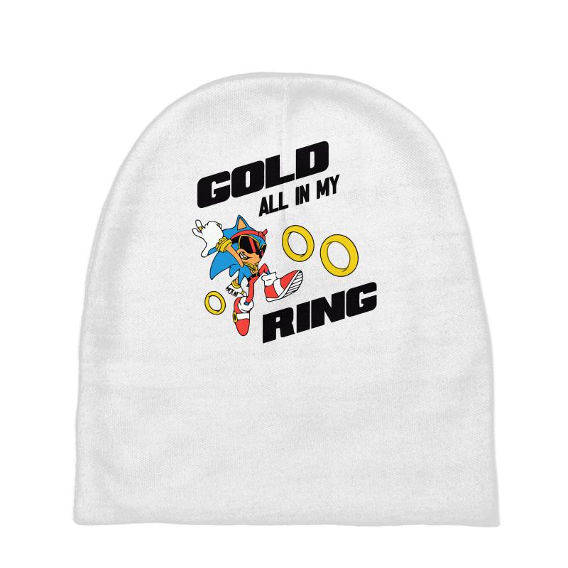 gold all in my ring Baby Beanies