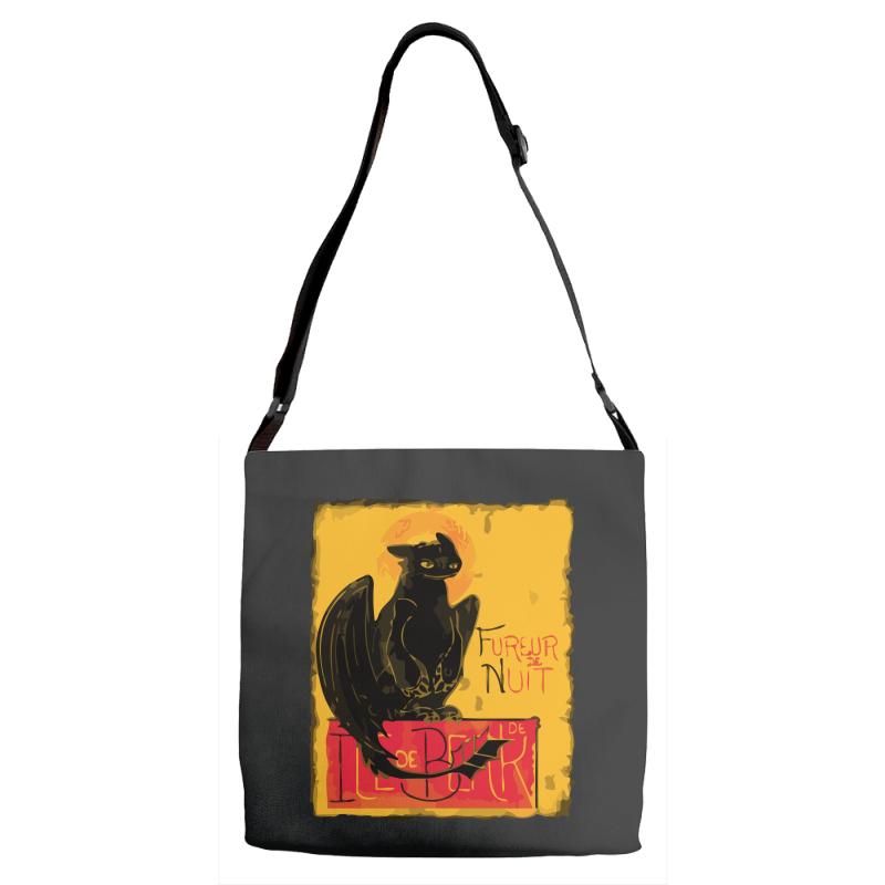 fury of the night Adjustable Strap Totes