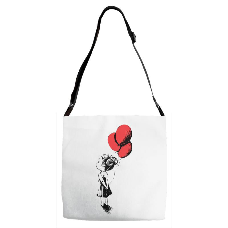 red balloons Adjustable Strap Totes