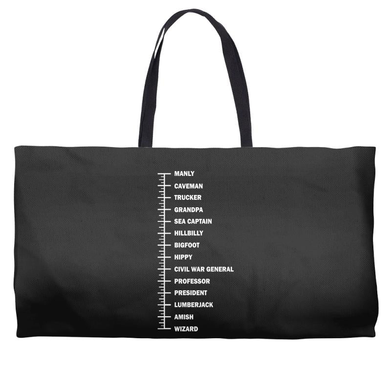 beard length chart Weekender Totes