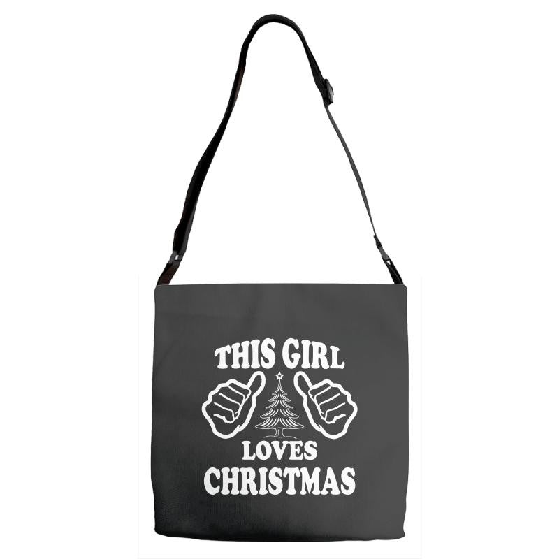 This Girl Loves Christmas Adjustable Strap Totes