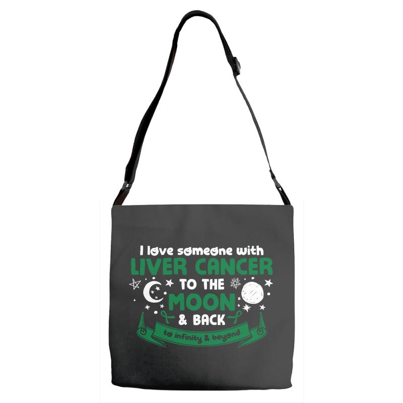 I Love Someone with Liver Cancer to The Moon and Back to Infinity Adjustable Strap Totes