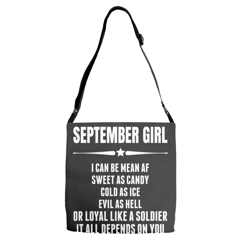 Super September Girl Adjustable Strap Totes