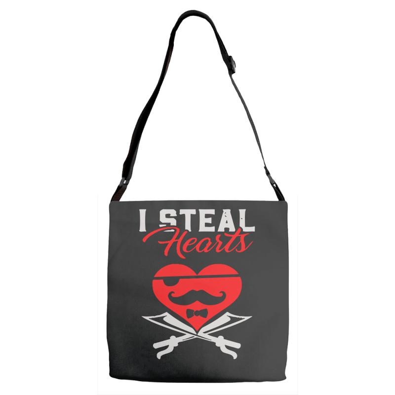 i steal heart valentin day Adjustable Strap Totes