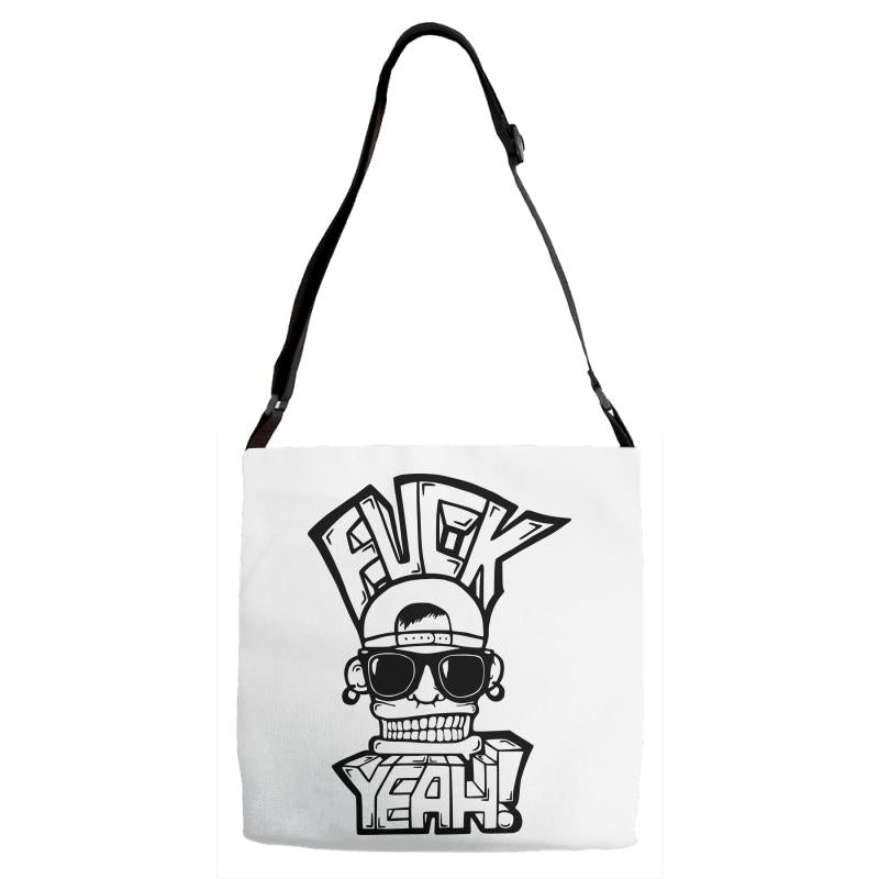 hip hop face Adjustable Strap Totes