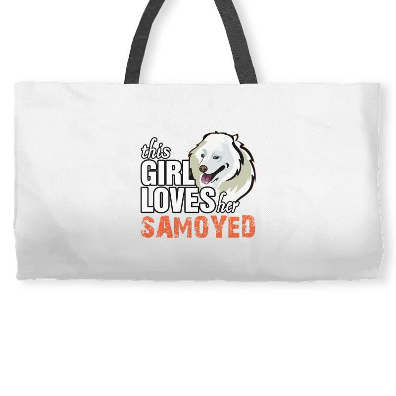 This Girl Loves Samoyed Weekender Totes