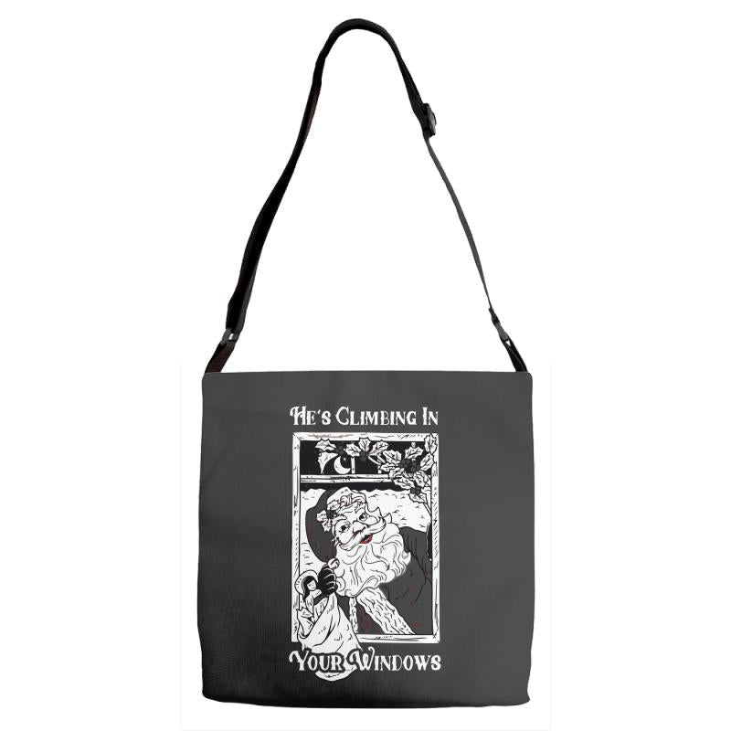 climbing in your windows Adjustable Strap Totes