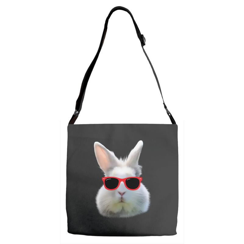 Easter Bunny Face Too Hip To Hop Adjustable Strap Totes