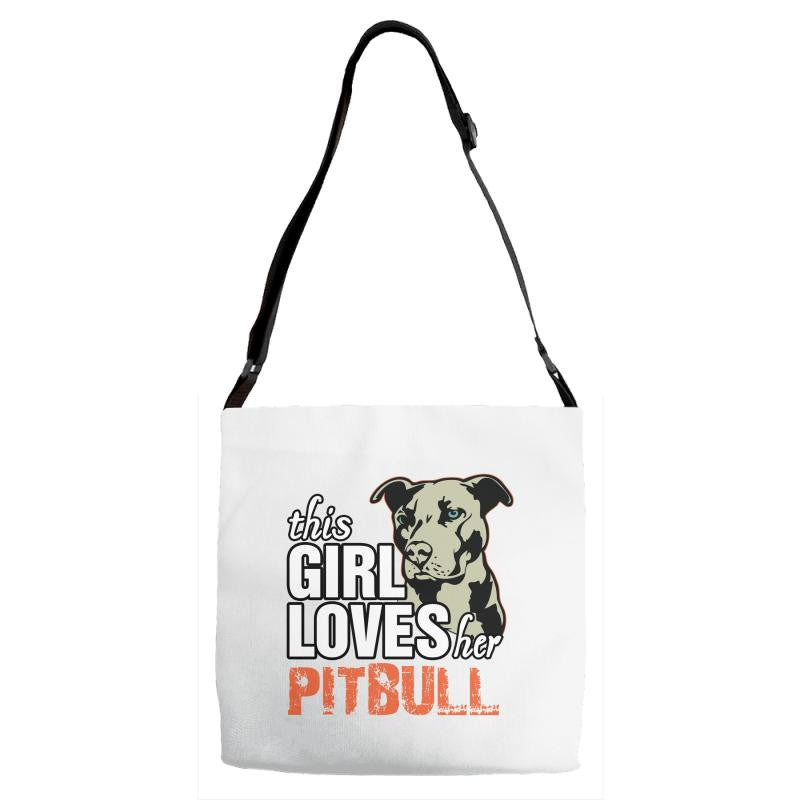 This Girl Loves Pitbull Adjustable Strap Totes