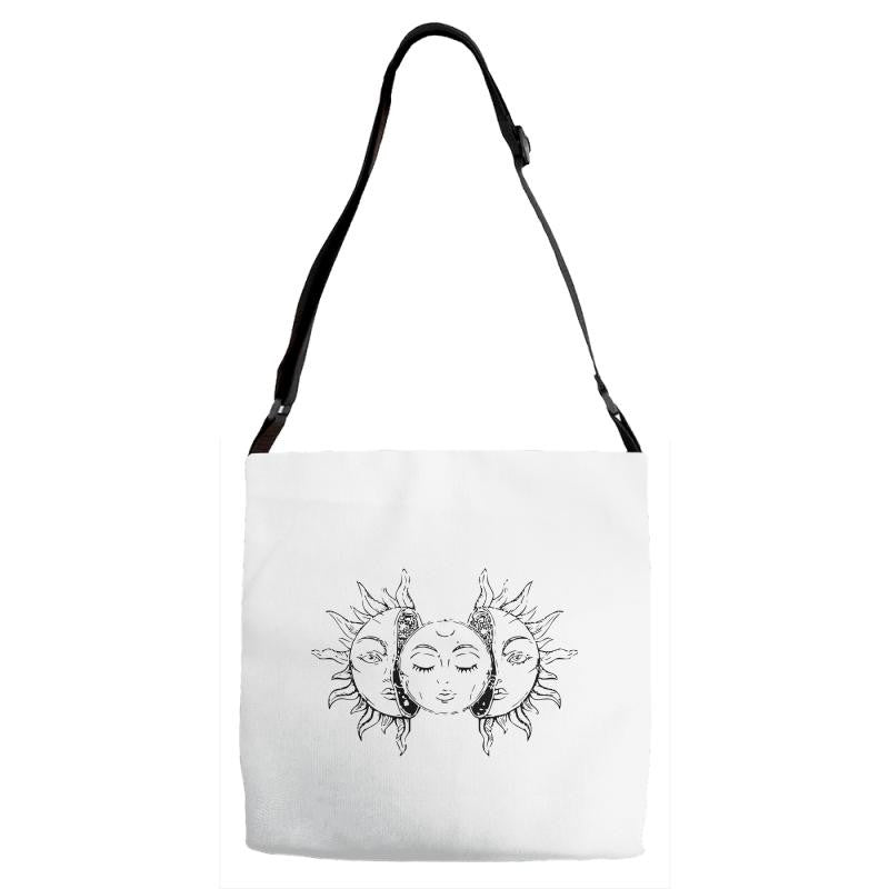 moon and sun Adjustable Strap Totes