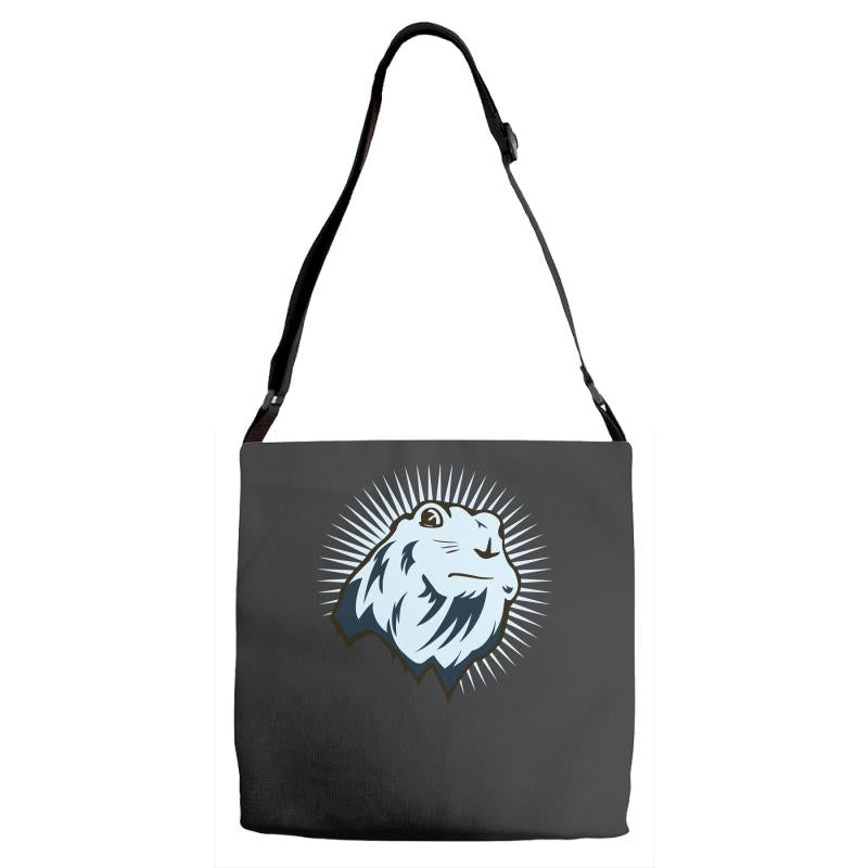 dramatic chipmunk Adjustable Strap Totes