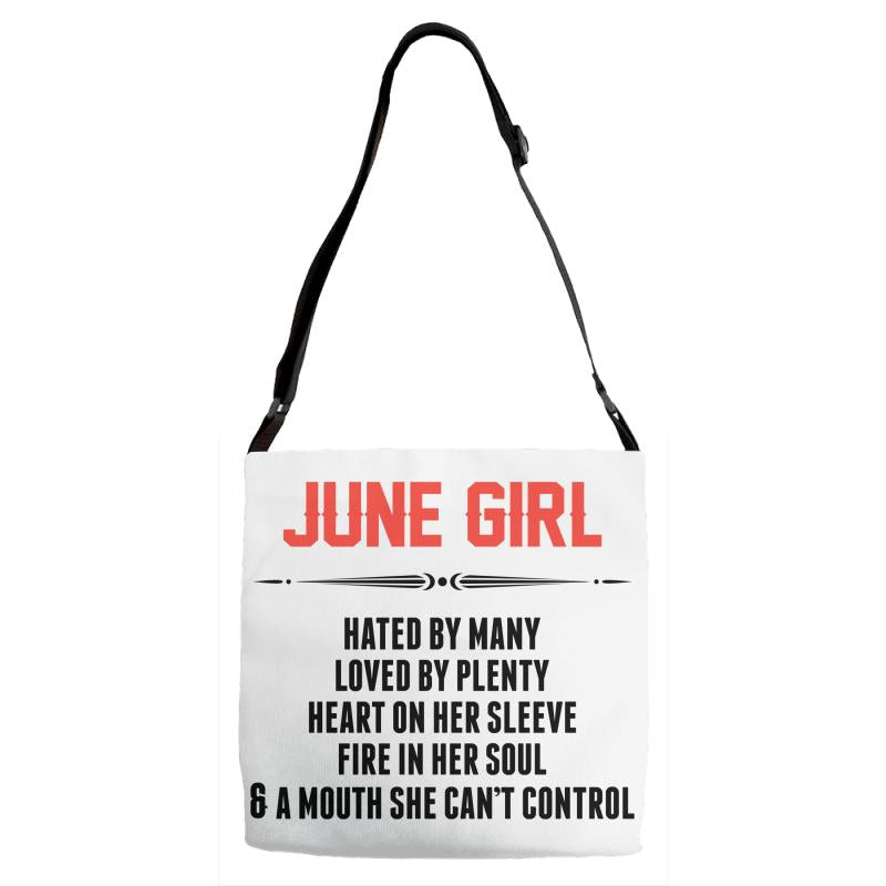 June Girl Hated By Many Adjustable Strap Totes