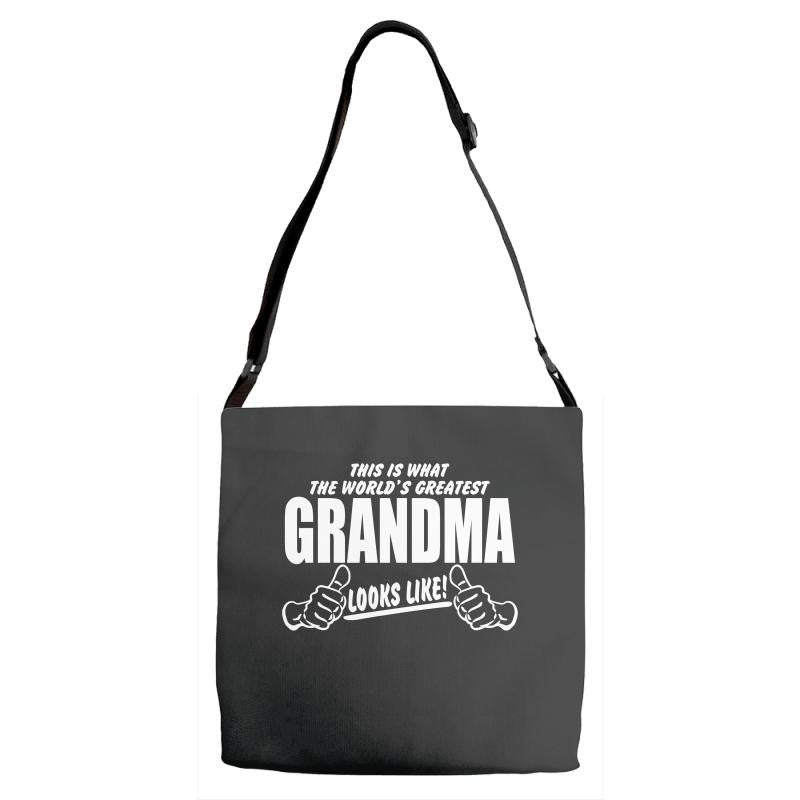 World's Greatest Grandma Looks Like Adjustable Strap Totes