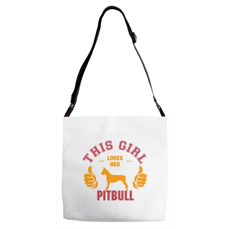 This Girl Loves Pitbull Adjustable Strap Totes