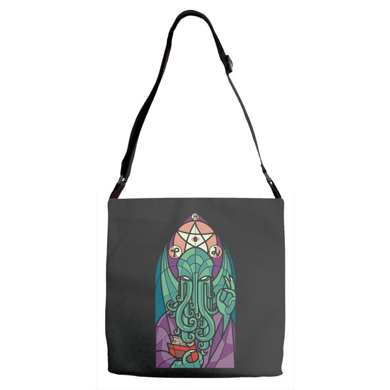 cthulhu's church Adjustable Strap Totes