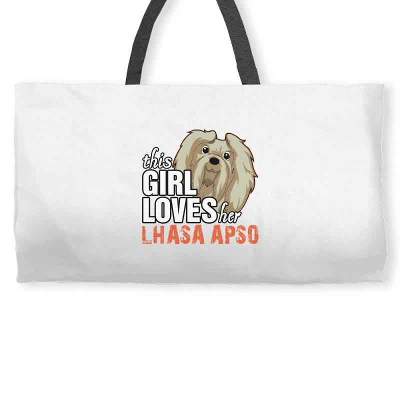 This Girl Loves Her Lhasa Apso Weekender Totes