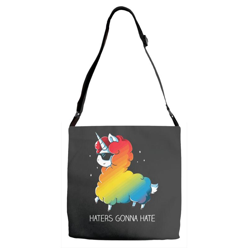 haters gonna hate Adjustable Strap Totes