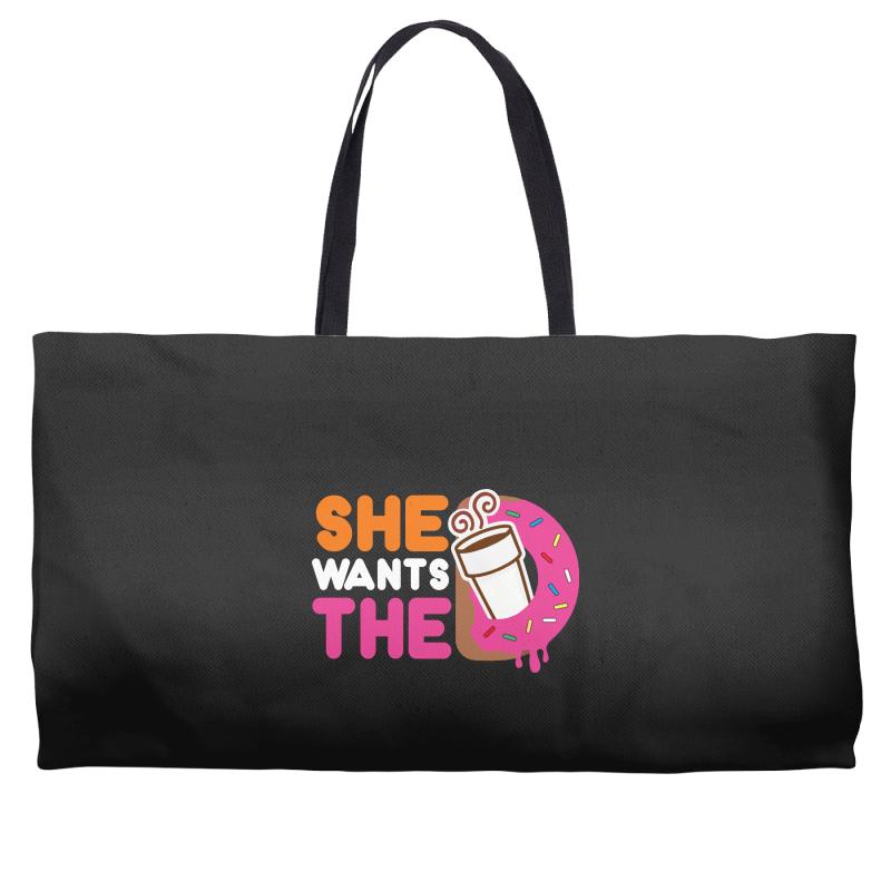 She Wants The D Dunkin Donuts Weekender Totes