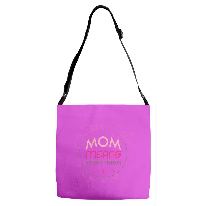 mom means Adjustable Strap Totes