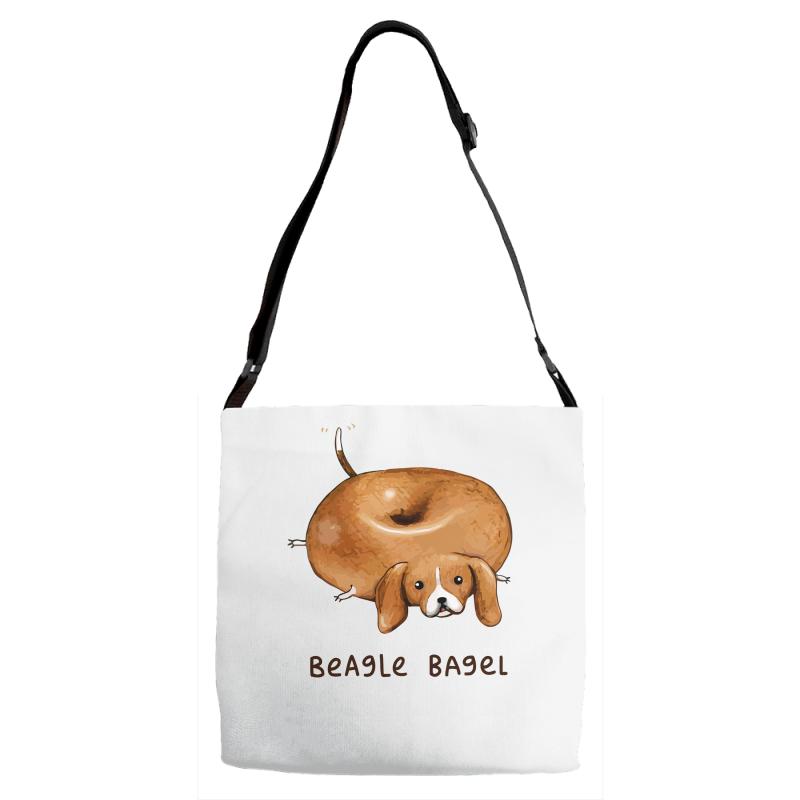 beagle bagel Adjustable Strap Totes