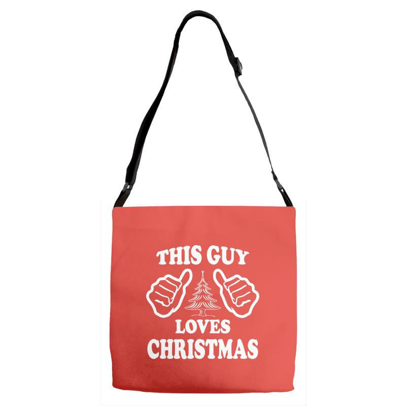 This Guy Loves Christmas Adjustable Strap Totes