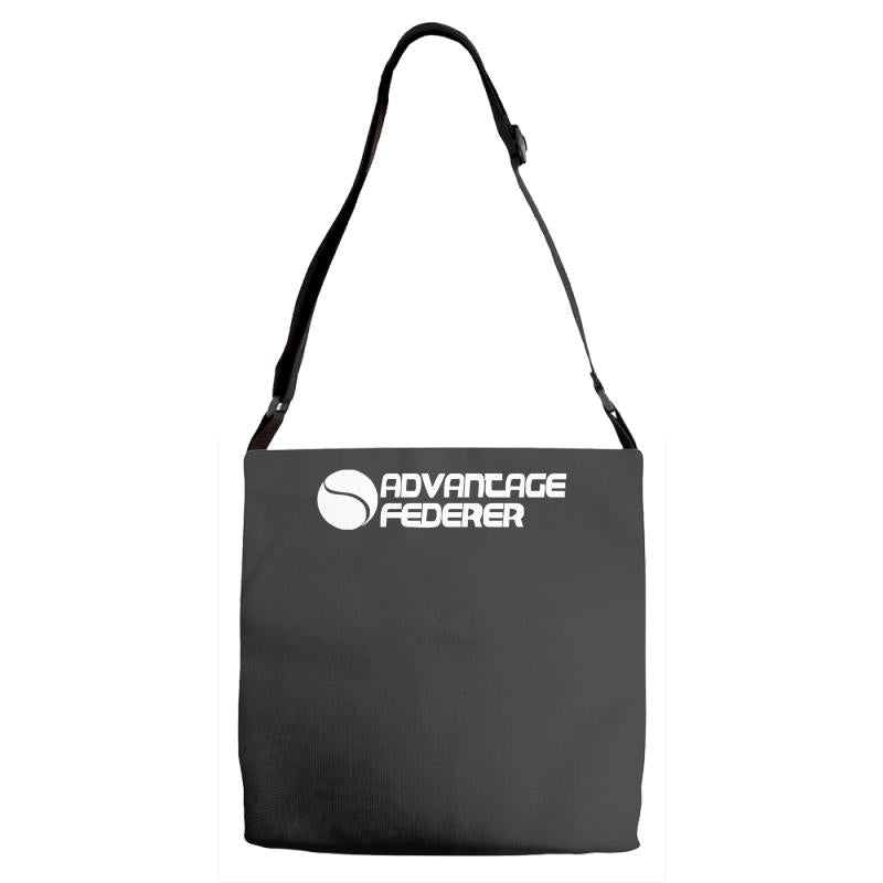 advantage federer' roger federer tennis Adjustable Strap Totes