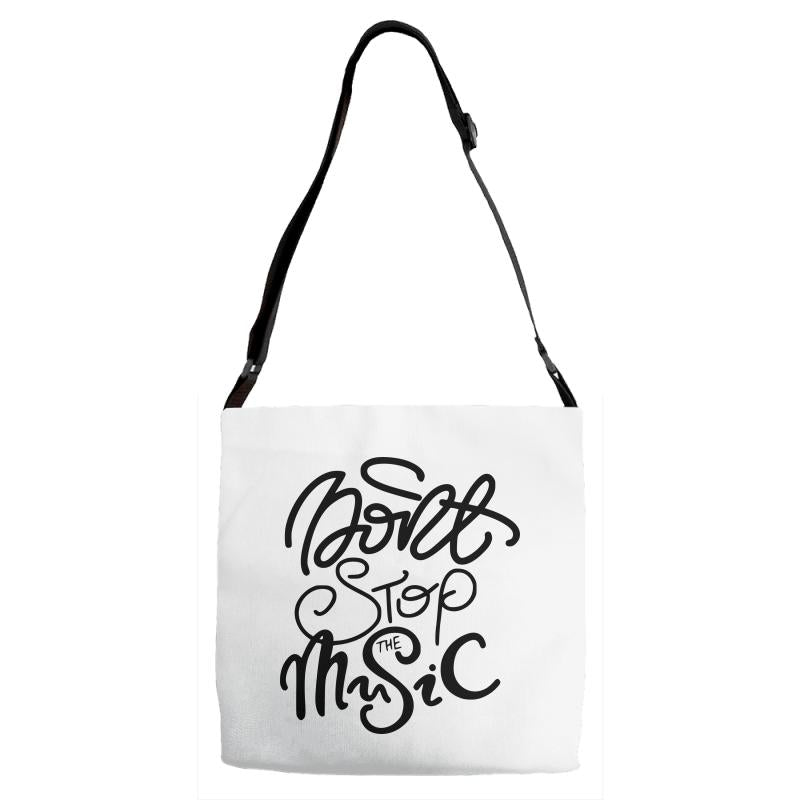 don't stop the music Adjustable Strap Totes