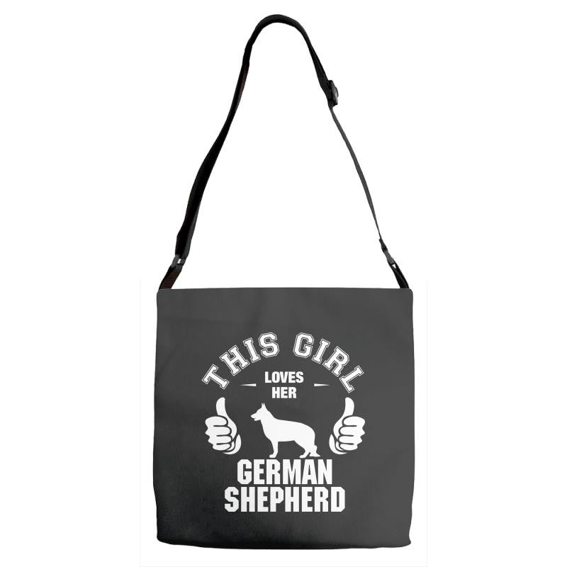 This Girl Loves Her German Shepherd Adjustable Strap Totes