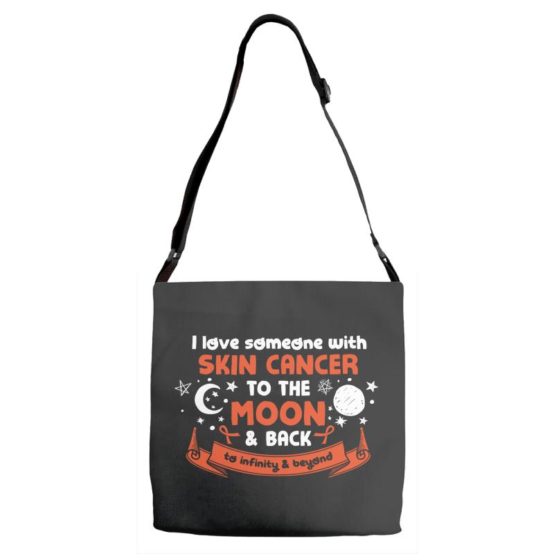 I Love Someone with Skin Cancer to The Moon and Back to Infinity Adjustable Strap Totes