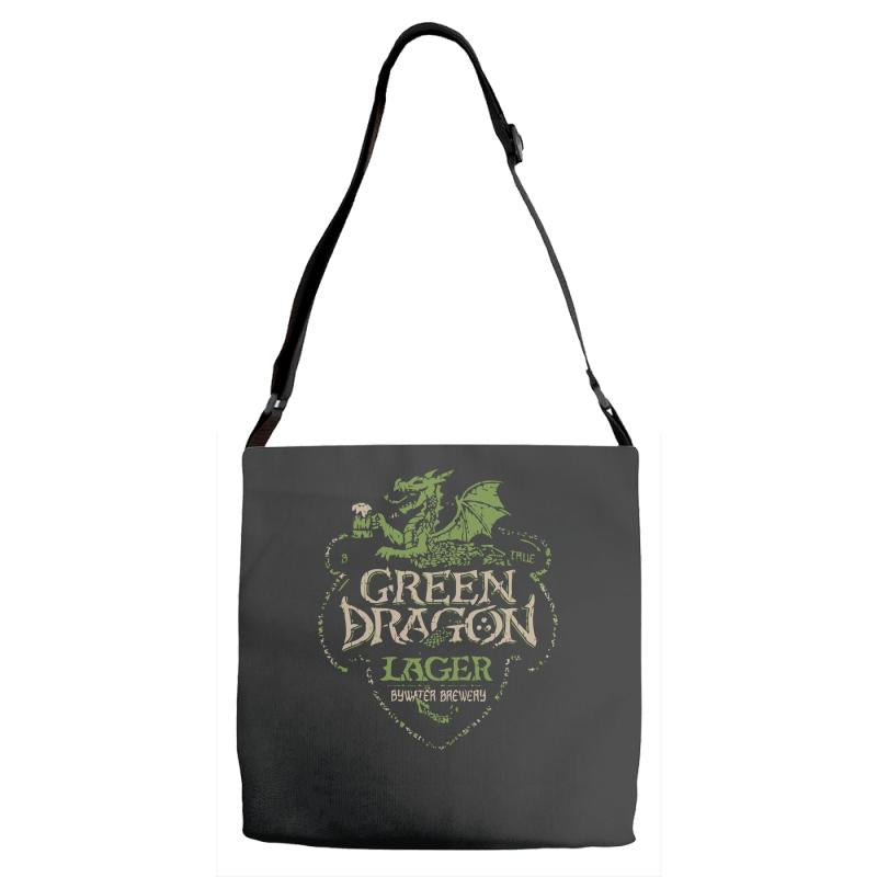green dragon lager Adjustable Strap Totes