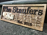 Custom Camping Sign with Fifth Wheel - 3D Woodworker