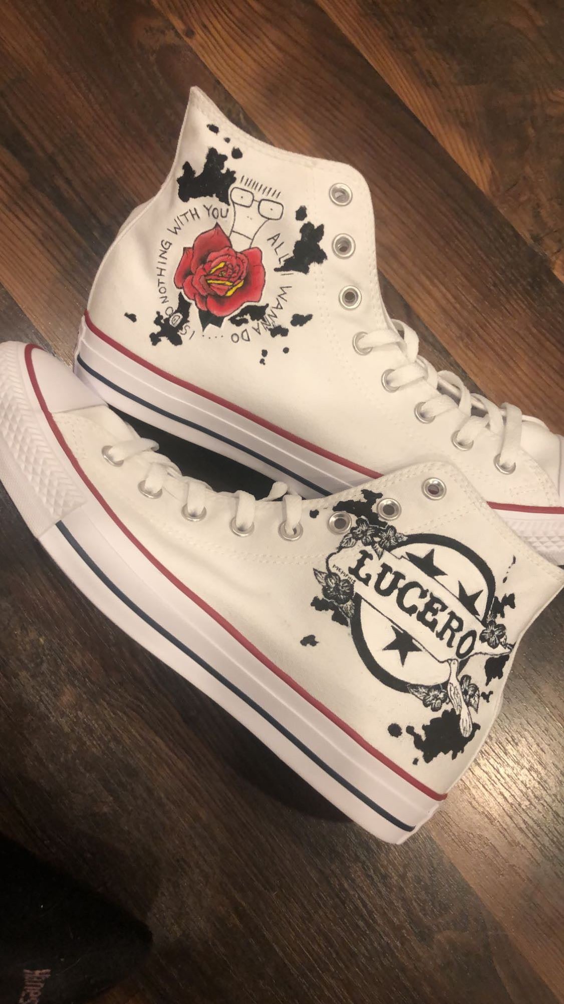 YOUR BUSINESS LOGO - Custom Converse - Hand Painted Converse