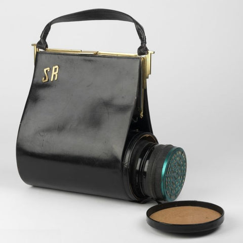 WWII-era stylish handbag designed to carry a gas mask