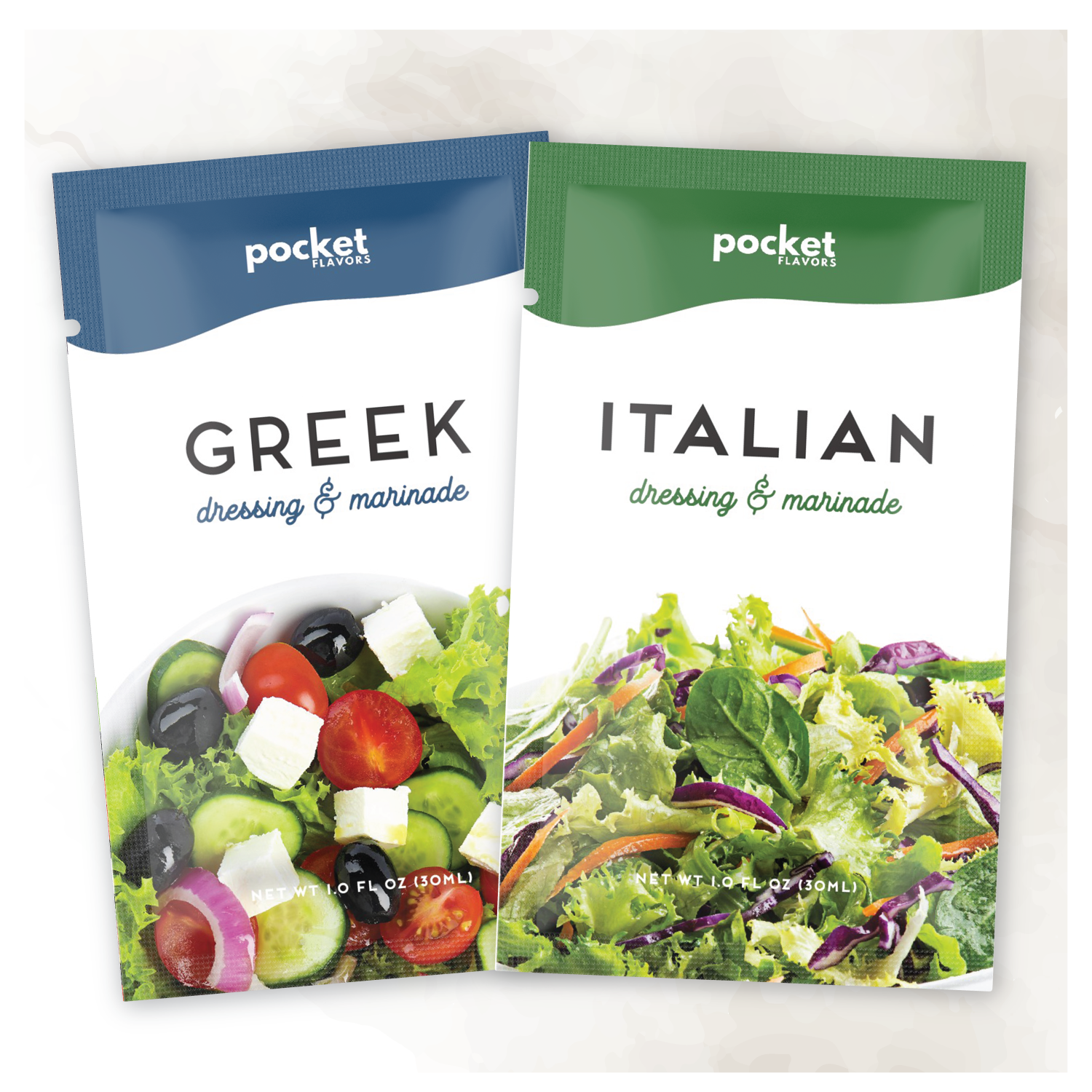 Greek + Italian Salad Dressing Packets  - 32 Count - Pocket Flavors product image