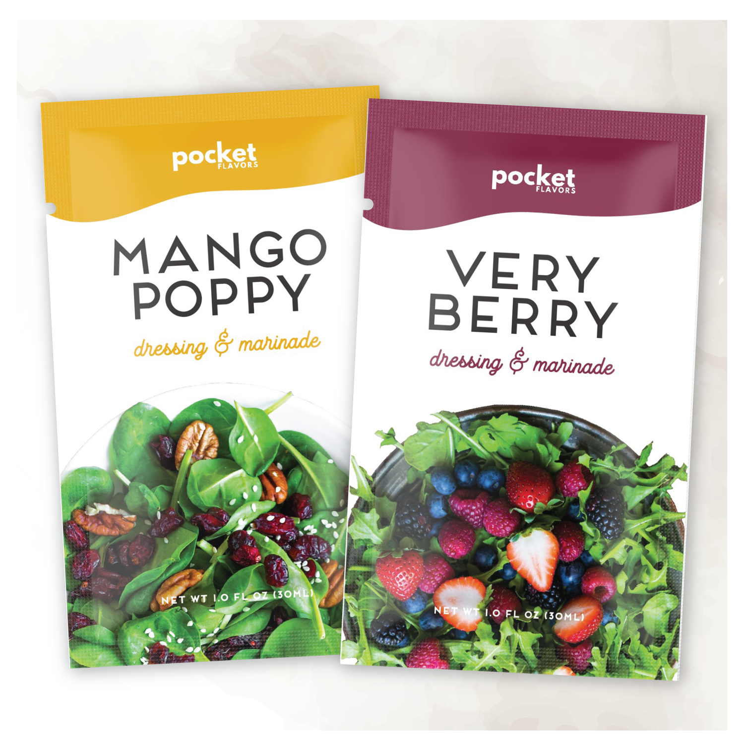 Mango + Very Berry Salad Dressing Packets - 30 Count - Pocket Flavors product image