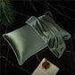 Single-Sided Solid Colo Silk Pillow Pillow Towel Cover Silk Satin