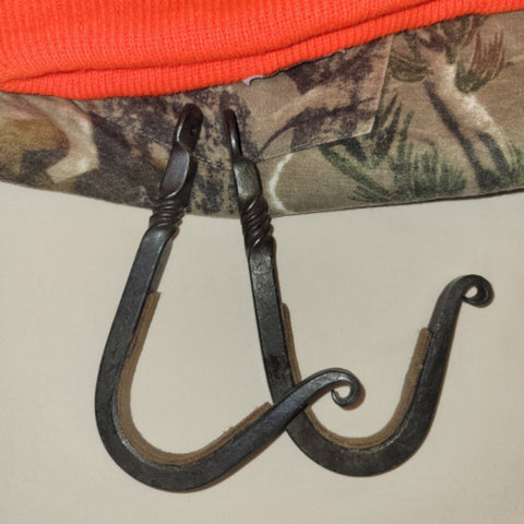 hand forged padded gun hooks