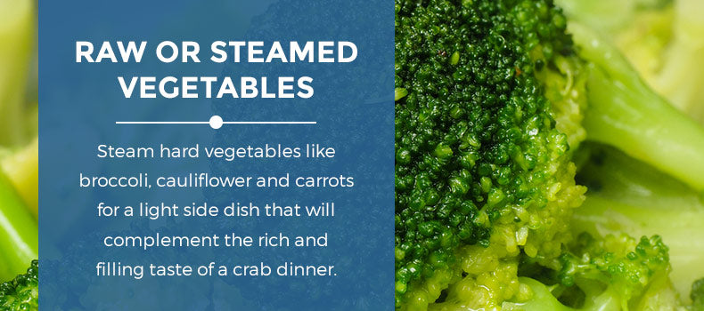Raw or steamed vegetables