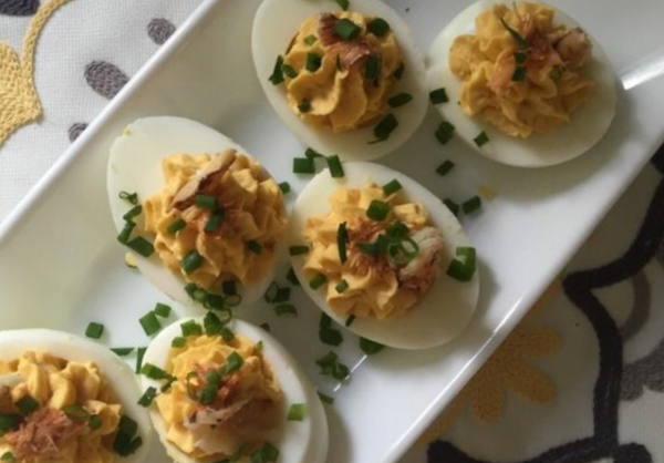 Crab Stuffed Deviled Eggs