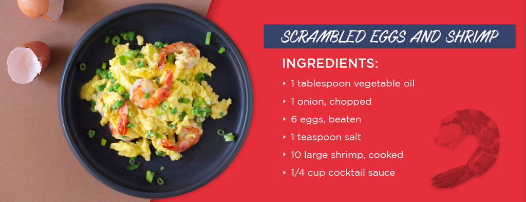 scrambled eggs and shrimp