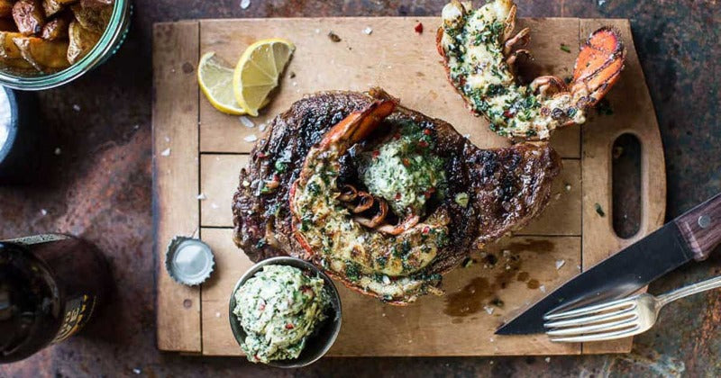 Steak and Lobster with Chimichurri Sauce