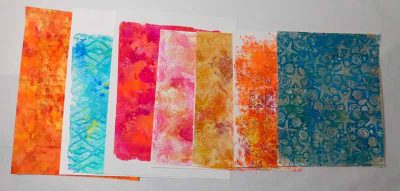 Gel Press® Prints on Strathmore Mixed Media paper for Artsy Business Card Project