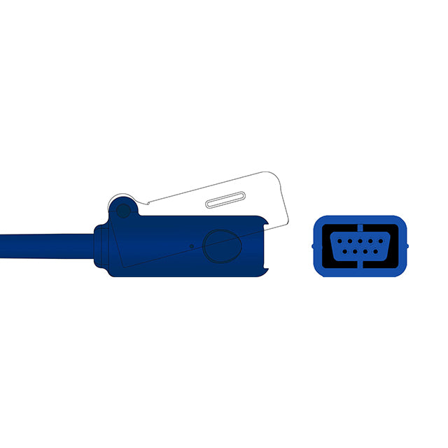 Nellcor / Covidien DOC-10 SpO2 Extension Adapter Cable 10ft. - Nellcor OxiMax - Reusable
