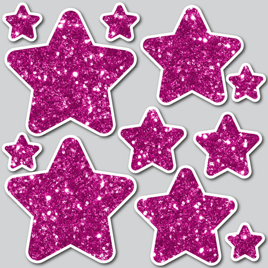 Star - Style A - Chunky Glitter Light Pink - Yard Card