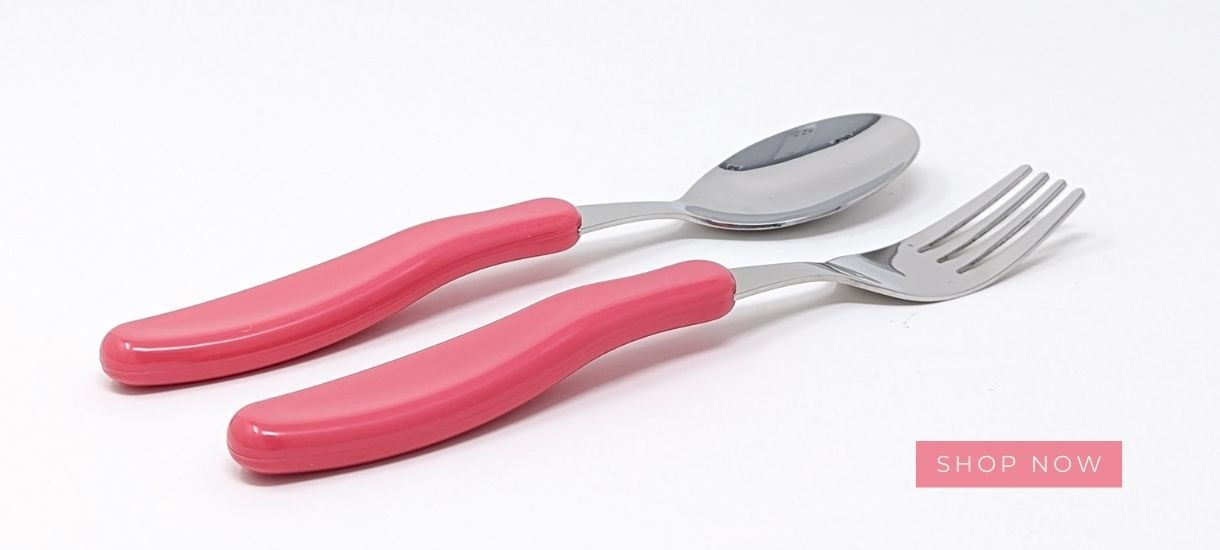 Din Din SMART EZ Grip Spoon & Fork Set (case included) Shop now!