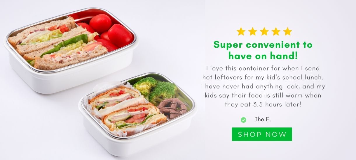 Innobaby Keepin' Fresh Stainless Steel Divided Bento Box with Lid